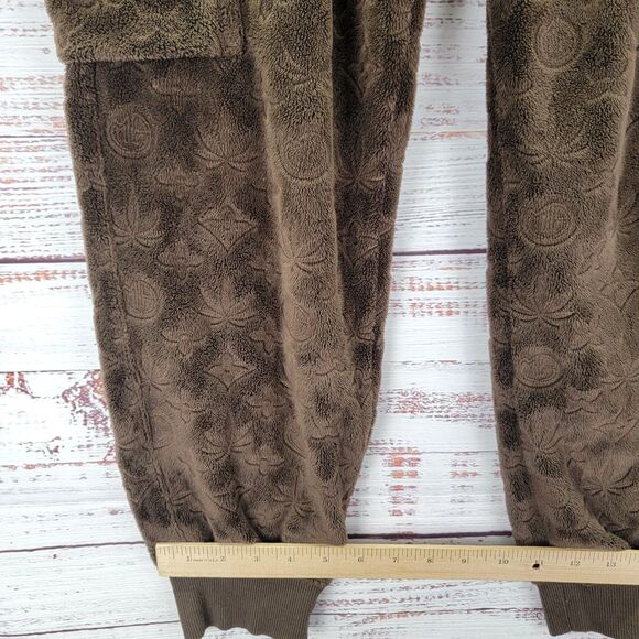 Maison Article Embossed Velour Cargo Pants Men's S Brown Hip Hop Streetwear - Picture 2 of 11